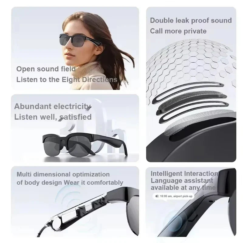 SoundVision Pro - gafas inteligentes bluetooth, color negro