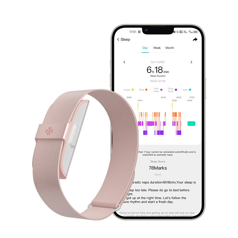 Pulsera inteligente con monitoreo de frecuencia cardíaca y temperatura - vista general