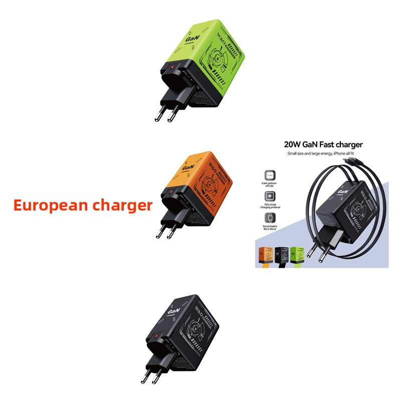 Cargador Retractil de Carga Rapida con Cable Doble
