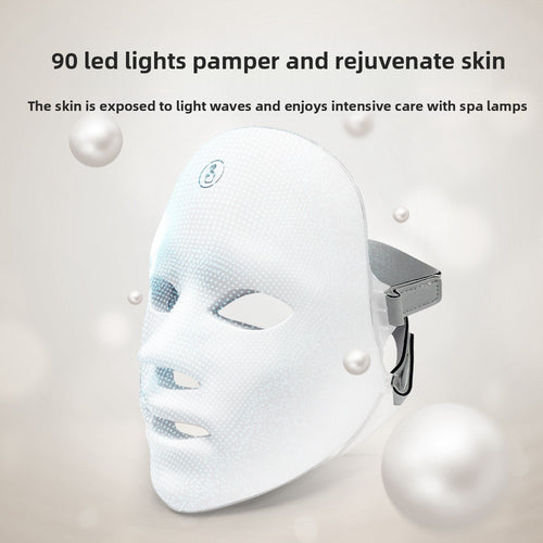 Máscara Facial LED de Terapia de Luz Recargable
