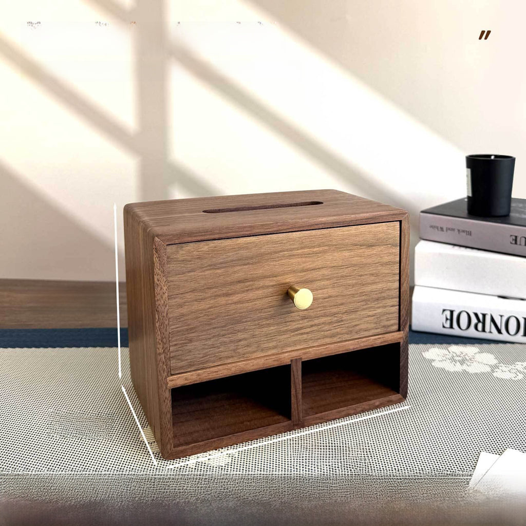 Caja de almacenamiento de pañuelos de madera con control remoto - imagen 5